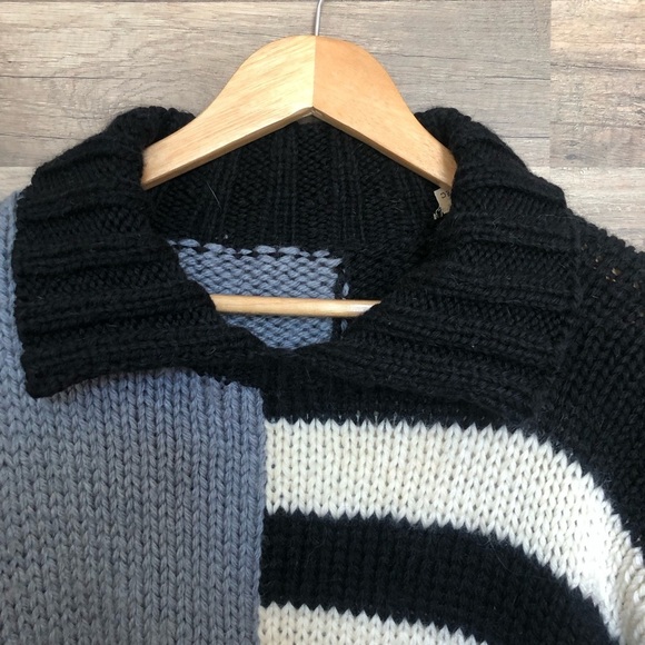 Vintage Hand Knit Chunky Knit Cozy Wool Sweater Large - Picture 3 of 7